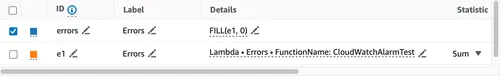 A math expression using the fill method to create a new metric.